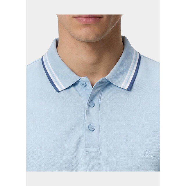 Bos Bright Blue Scotland blue polo heren brick polo plain contrast col spe25108br06sb/210 light blue 209572 large