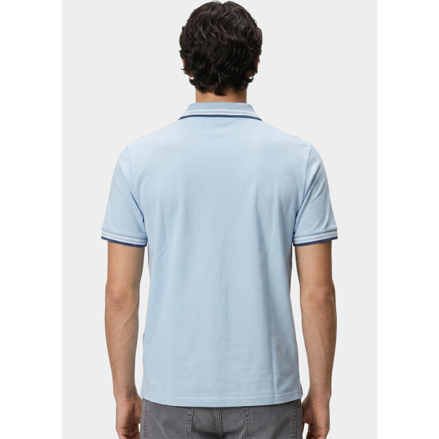 Bos Bright Blue Scotland blue polo heren brick polo plain contrast col spe25108br06sb/210 light blue 209572 large