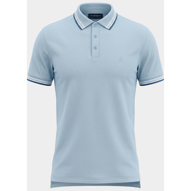 Bos Bright Blue Scotland blue polo heren brick polo plain contrast col spe25108br06sb/210 light blue 209572 large