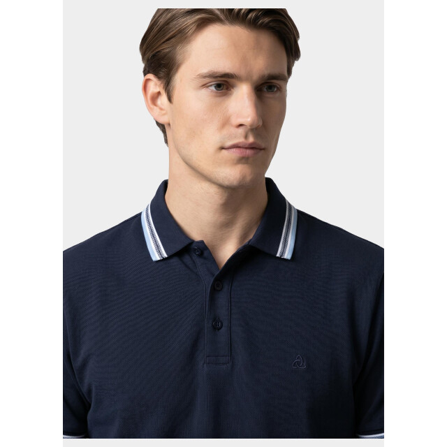 Bos Bright Blue Scotland blue polo heren brick polo plain contrast col spe25108br06sb/290 navy 209576 large