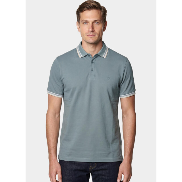 Bos Bright Blue Scotland blue polo heren brick polo plain contrast col spe25108br06sb/942 steel 209589 large