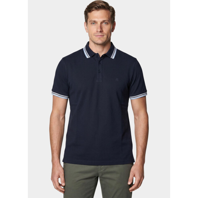 Bos Bright Blue Scotland blue polo heren brick polo plain contrast col spe25108br06sb/290 navy 209576 large