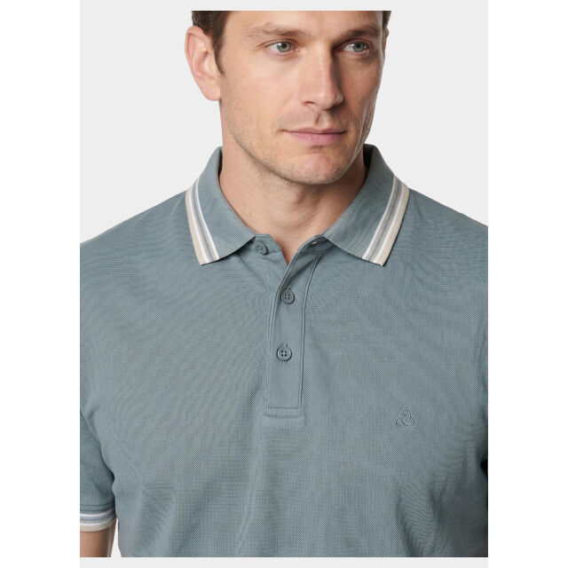 Bos Bright Blue Scotland blue polo heren brick polo plain contrast col spe25108br06sb/942 steel 209589 large