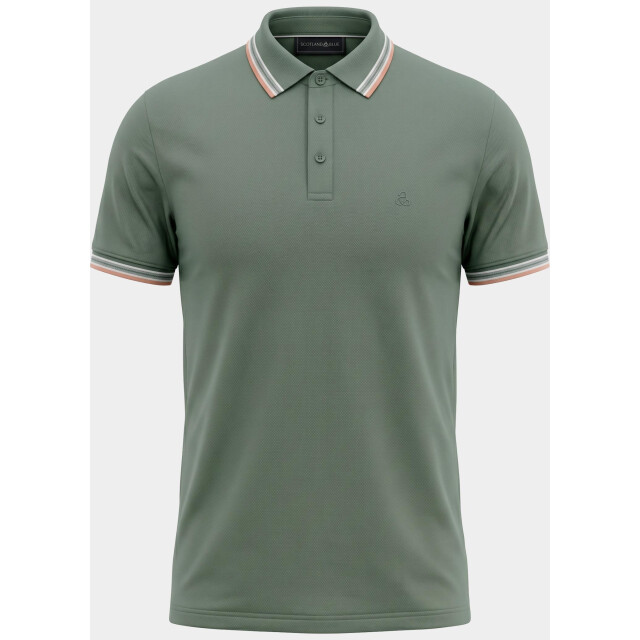 Bos Bright Blue Scotland blue polo heren brick polo plain contrast col spe25108br06sb/361 sea green 209580 large