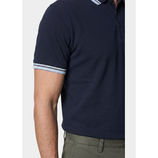 Bos Bright Blue Scotland blue polo heren brick polo plain contrast col spe25108br06sb/290 navy 209576 large