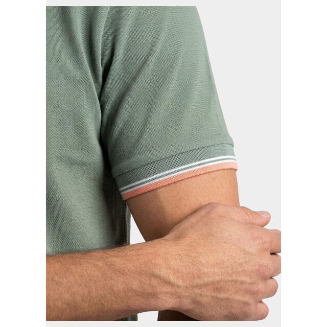 Bos Bright Blue Scotland blue polo heren brick polo plain contrast col spe25108br06sb/361 sea green 209580 large