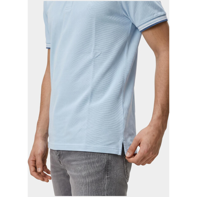 Bos Bright Blue Scotland blue polo heren brick polo plain contrast col spe25108br06sb/210 light blue 209572 large