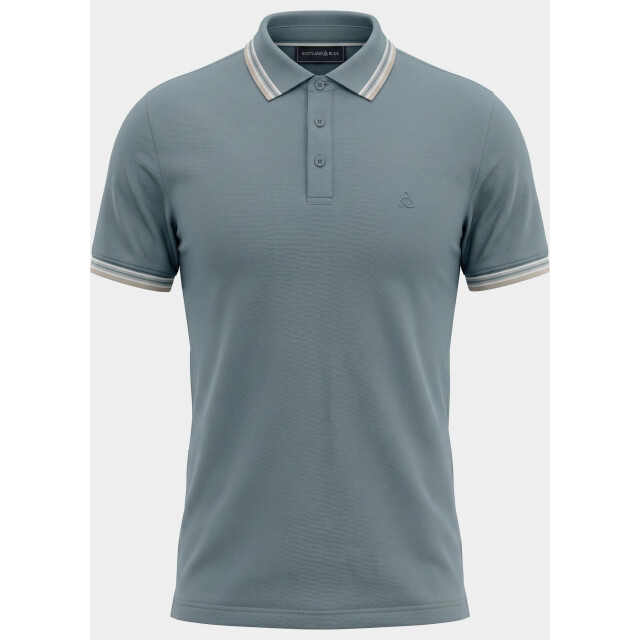 Bos Bright Blue Scotland blue polo heren brick polo plain contrast col spe25108br06sb/942 steel 209589 large