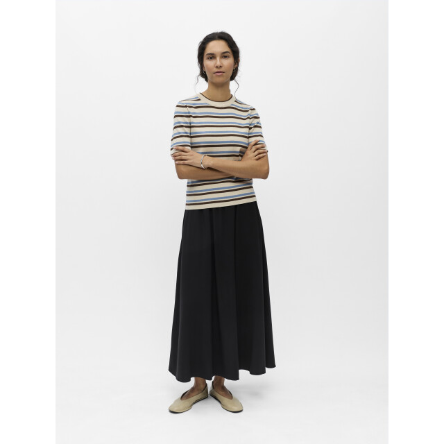 Object objester s/s new knit pullover noos 23043510 sandshell stripes 06712.820.0151 large
