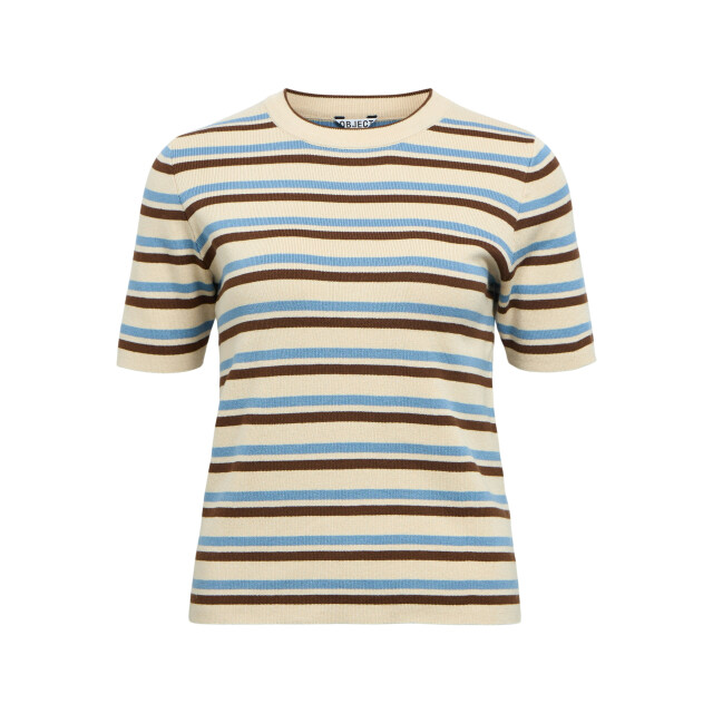 Object objester s/s new knit pullover noos 23043510 sandshell stripes 06712.820.0151 large