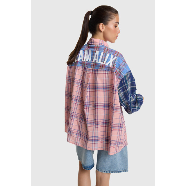 Alix The Label Ladies woven check mix blouse blouses 2606939752 2606939752 large