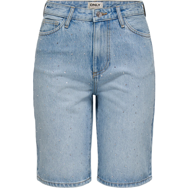 Only Onlsonny hw wide rhinst dnm shorts azg medium blue 15371298-179695 large