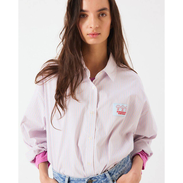 American Vintage Blouse lange mouw soa06a American Vintage Blouse lange mouw SOA06A large