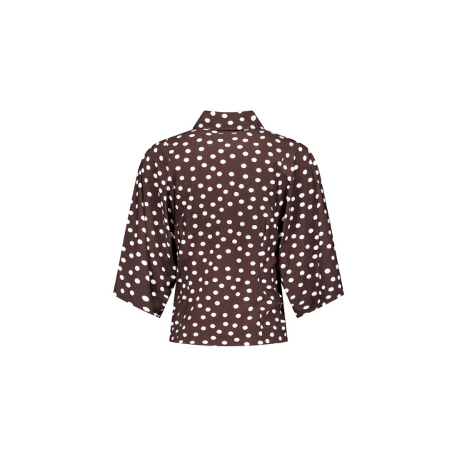 Studio Anneloes fabienne dot blouse 13937 8717 espresso/ecru 06615.882.0024 large
