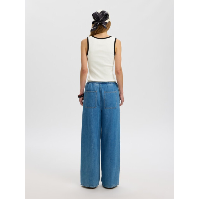 Selected Femme slwanna contrast sl top ex 16102860 snow white 06010.112.0095 large