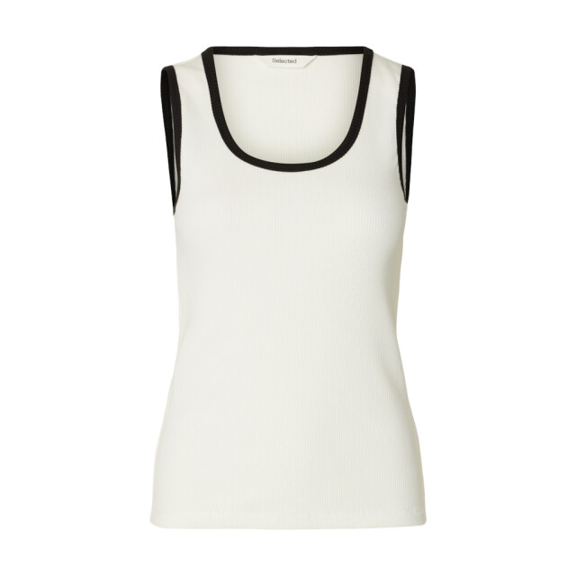 Selected Femme slwanna contrast sl top ex 16102860 snow white 06010.112.0095 large