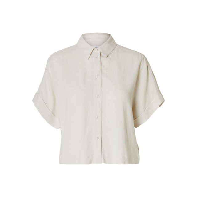 Selected Femme slwviva ss cropped sun shirt noos 16093937 sandshell 06011.820.0069 large