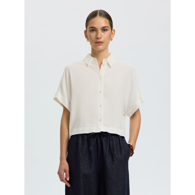 Selected Femme slwviva ss cropped sun shirt noos 16093937 sandshell 06011.820.0069 large