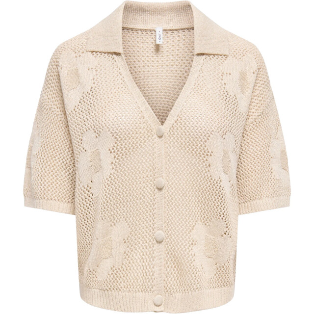Only Onlceline ss glitter mesh cardi knt ecru/gold glit 15364732-234755003 large
