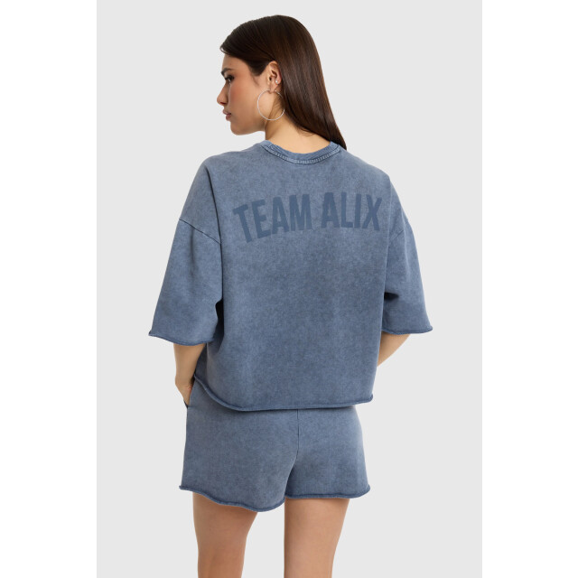 Alix The Label Cut seam sweat t-shirt cut seam sweat t-shirt large