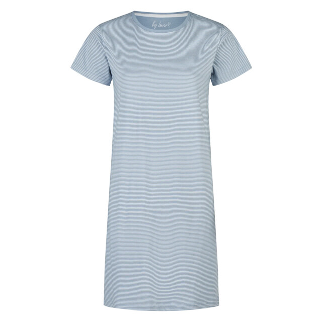 By Louise Dames lang nachthemd korte mouw gestreept BL-6293-02 large