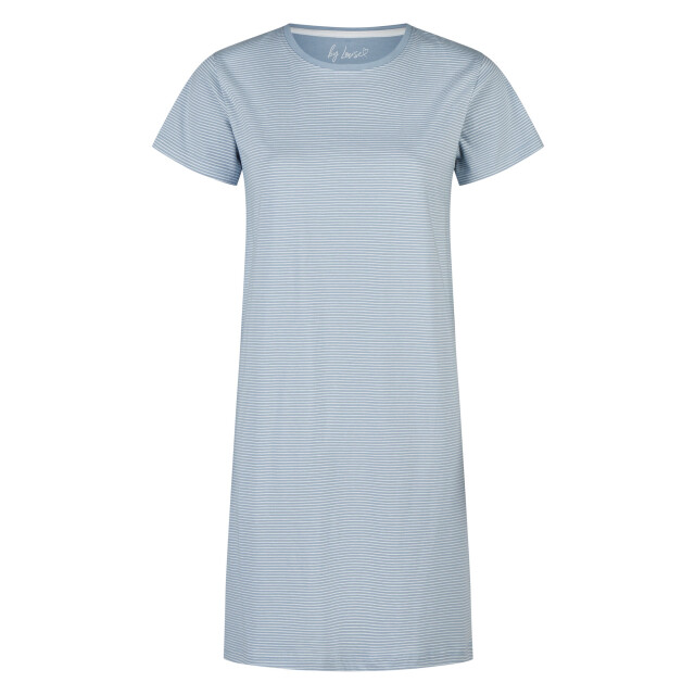 By Louise Dames lang nachthemd korte mouw gestreept BL-6293-02 large