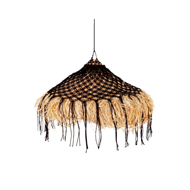 Furnilux Furni-sisal – handgemaakte raffia hanglamp Ø50 cm boho montageset 3193851 large