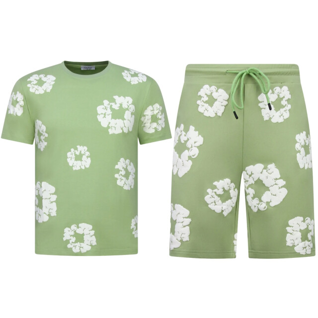 Enos Bloemen print zomerset bloemen pak met short twinset SET: QQ-1770 large
