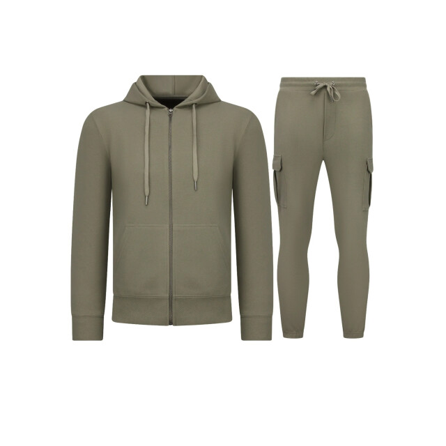 Enos Casual oversized ribbed joggingpak volwassenen trainingspak FF-7920/9630 large