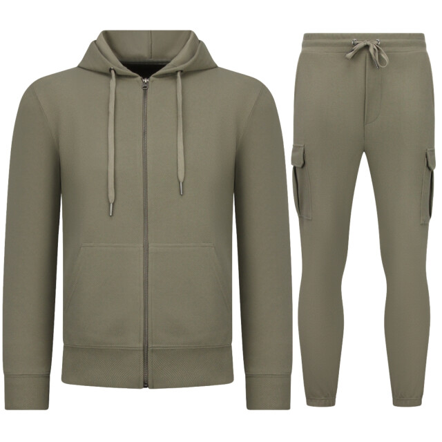 Enos Casual oversized ribbed joggingpak volwassenen trainingspak FF-7920/9630 large