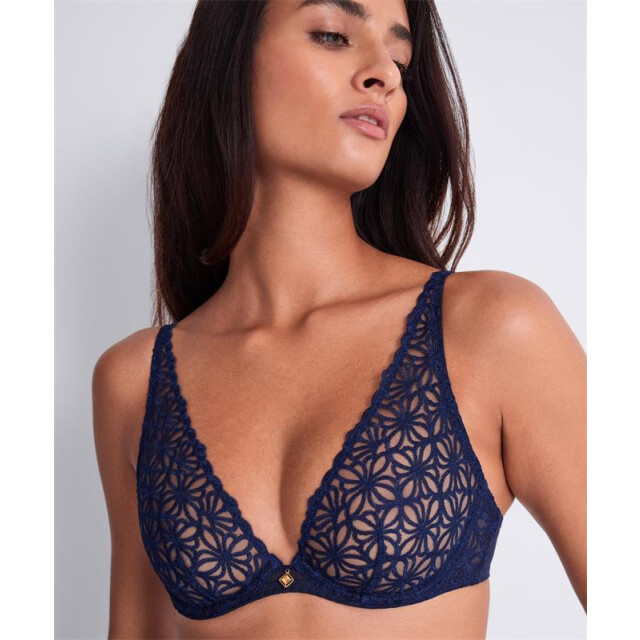 Aubade Secret memories sg triangle ultra plunge blauw 6FN12 large