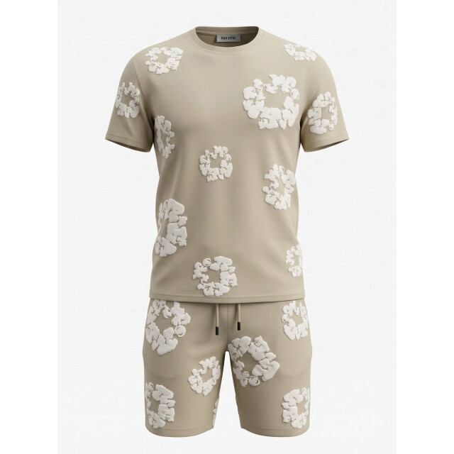 Enos Bloemen print zomerset bloemen pak met short twinset SET: QQ-1770 large