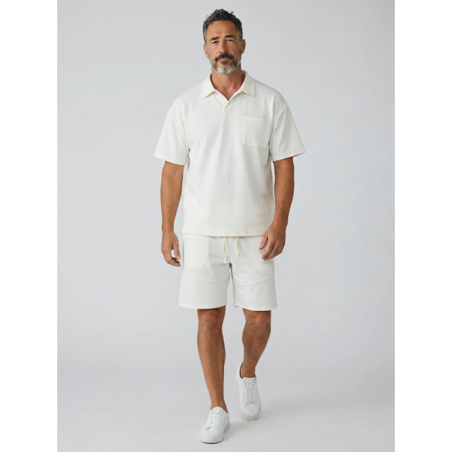 Enos Zomerset ribbed oversized polo shirt SET: F-5828 large