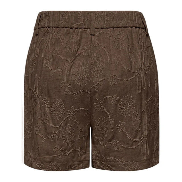 Only Onlsiesta hw linen bl emb shorts pnt chocolate mar 15374119-286415001 large
