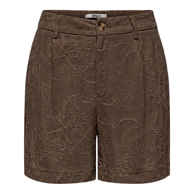 Only Onlsiesta hw linen bl emb shorts pnt chocolate mar 15374119-286415001 large