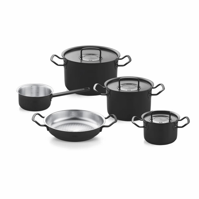 Fissler Original-profi collection® shadow line 5 delig set pannenset zwart 4009209421421 large