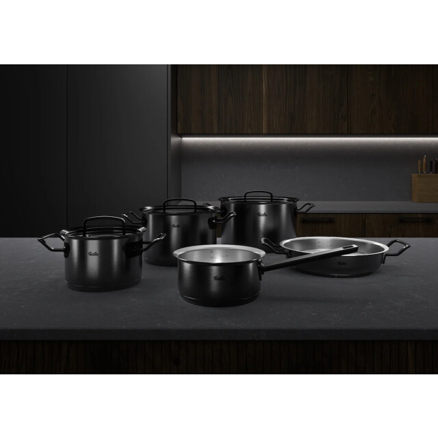 Fissler Original-profi collection® shadow line 5 delig set pannenset zwart 4009209421421 large