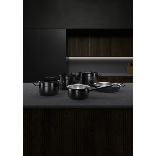 Fissler Original-profi collection® shadow line 5 delig set pannenset zwart 4009209421421 large