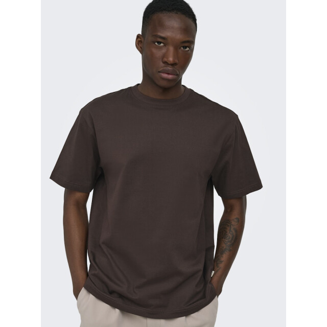 Only & Sons onsfred life rlx ss tee noos 22022532 coffee bean 05011.882.0010 large