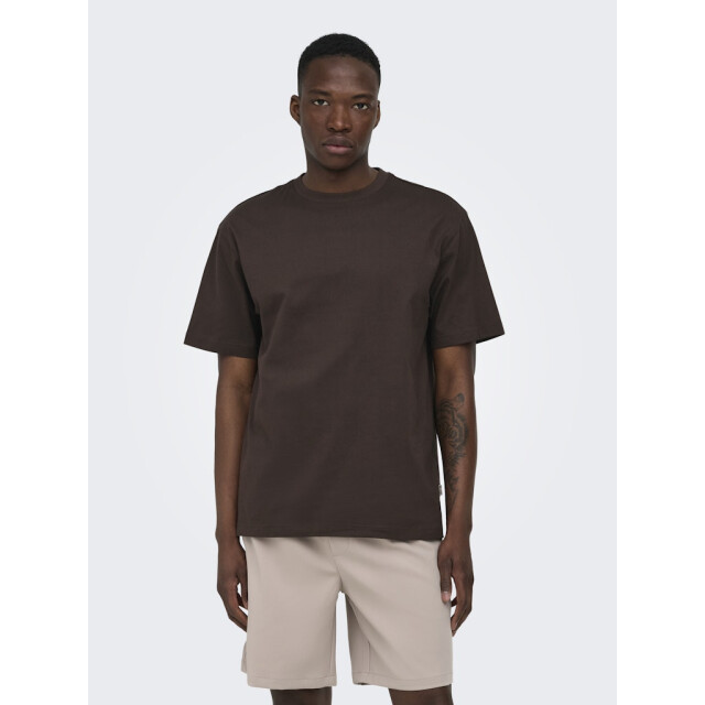 Only & Sons onsfred life rlx ss tee noos 22022532 coffee bean 05011.882.0010 large