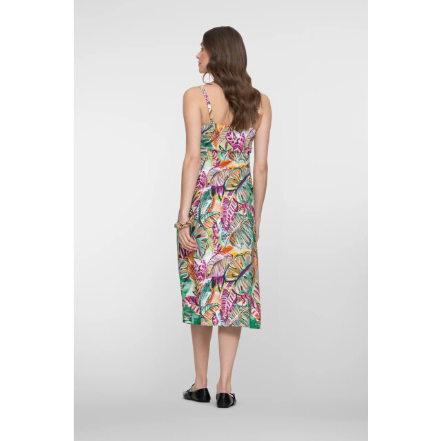 Geisha 67421-60 noelle 530 dress long spaghetti aop pr.06-26-2 green/corn 67421-60 NOELLE 530 large