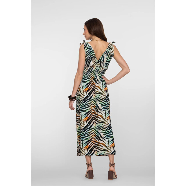 Geisha 67425-60 mila 775 dress smock jersey aop pr.03-26-2 brown/green 67425-60 MILA 775 large