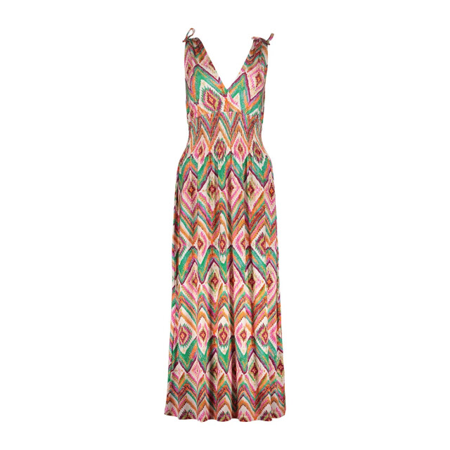 Geisha 67425-60 mila 615 dress smock jersey aop pr.01-26-2 teal/fuchsia 67425-60 MILA 615 large