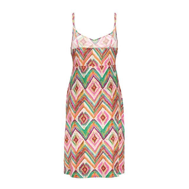 Geisha 67420-60 noa 615 dress spaghetti jersey aop pr.01-26-2 teal/fuchsia 67420-60 NOA 615 large
