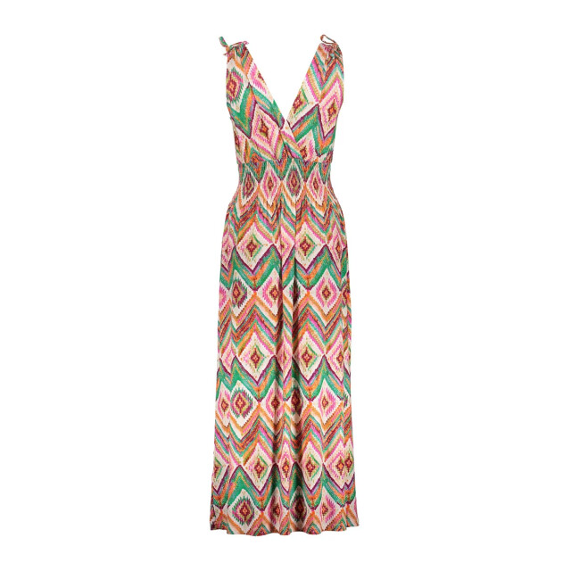 Geisha 67425-60 mila 615 dress smock jersey aop pr.01-26-2 teal/fuchsia 67425-60 MILA 615 large