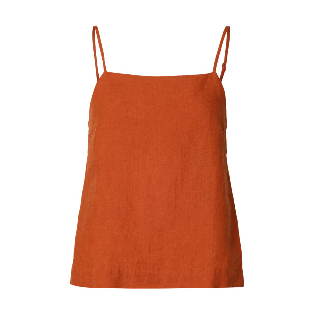 Selected Femme slflinna linen strap top b 16101388 potters clay 06010.560.0016 large