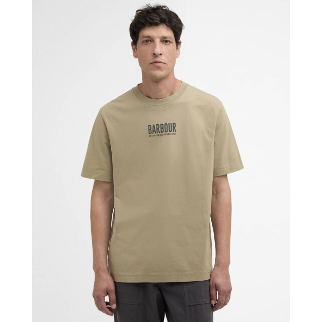 Barbour morden relaxed graphic t-shirt mts1552 ol37 grey olive 05011.368.0018 large