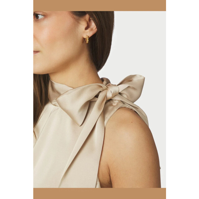 Neo Noir veda drapy satin top 166605 125 dark sand 06010.820.0040 large