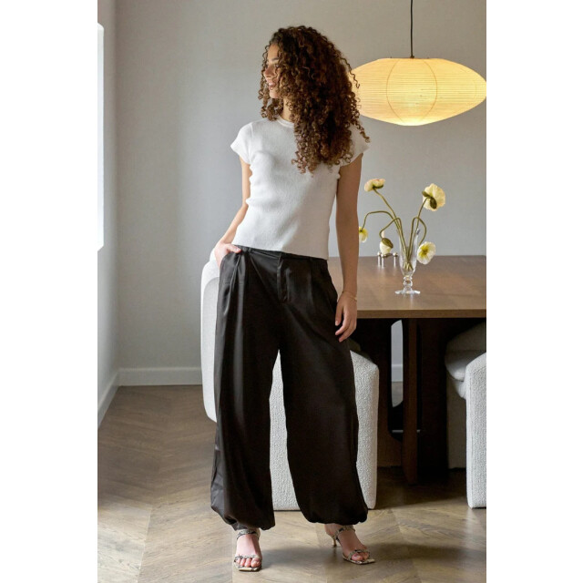 Neo Noir fayla drapy satin balloon pants 167418 676 dark brown 06541.870.0021 large