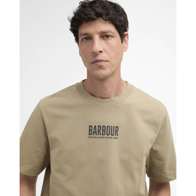Barbour morden relaxed graphic t-shirt mts1552 ol37 grey olive 05011.368.0018 large